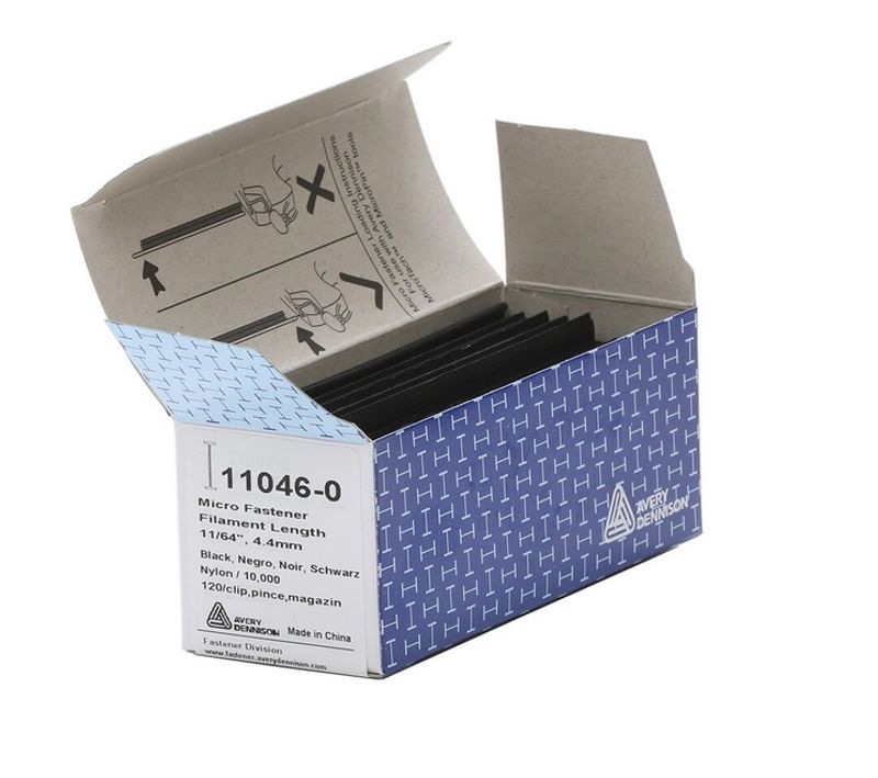 Plasthemper 4,4 mm MicroTach Sort – 10.000 stk til Festepistol